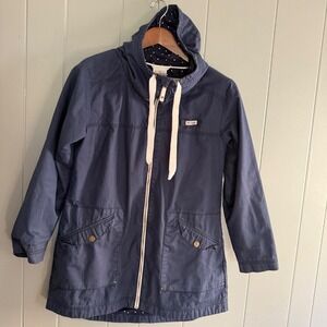 Columbia PFG Sportswear Vintage 90s Navy Hooded Rain Fishing Jacket M Gorpcore
